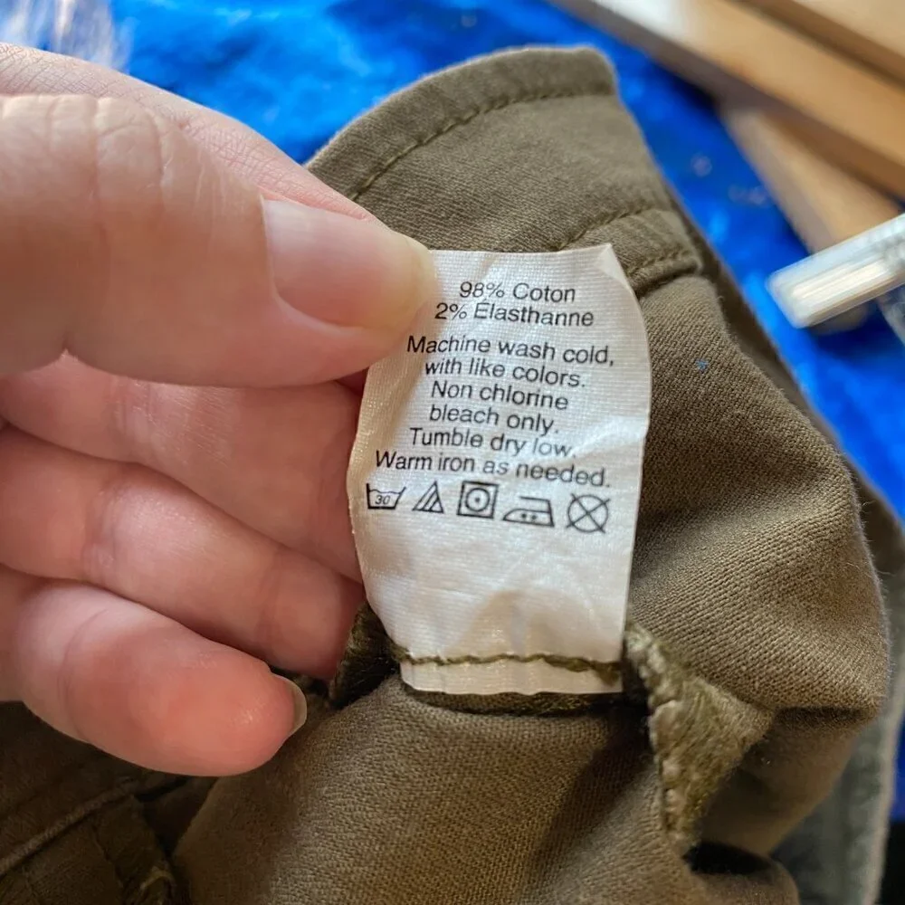 J. Crew High-rise skinny washed cargo pant size 30